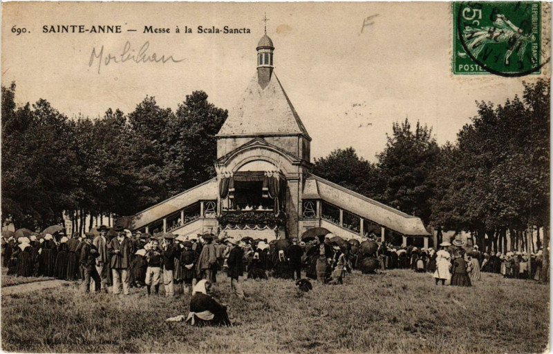 Carte postale ancienne Sainte-Anne - Messe a la Scala-Sancta