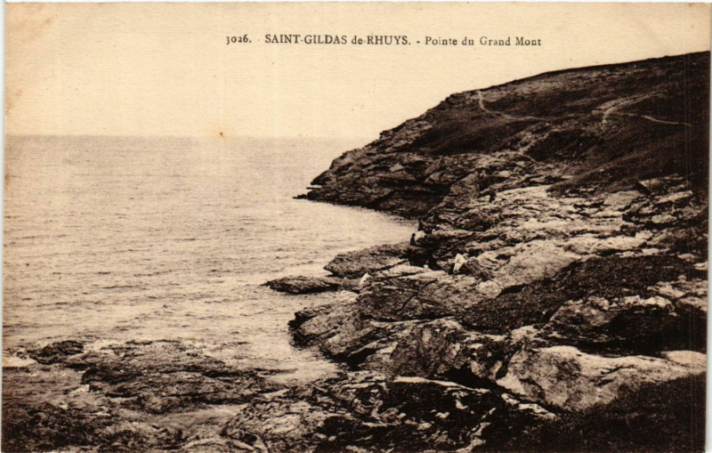 Carte postale ancienne Saint-Gildas - de Rhys - Pointe du Grand Mont