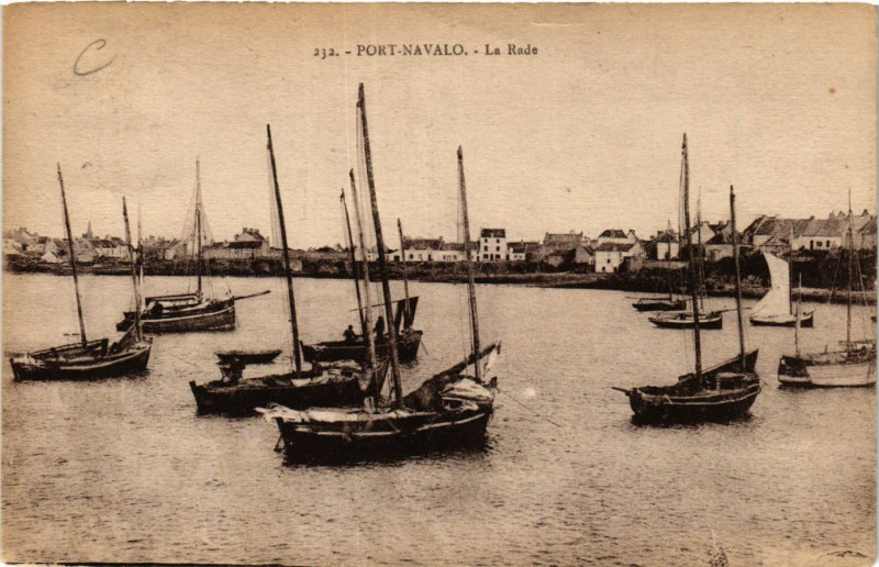 Carte postale ancienne Port-Navalo - La Rade
