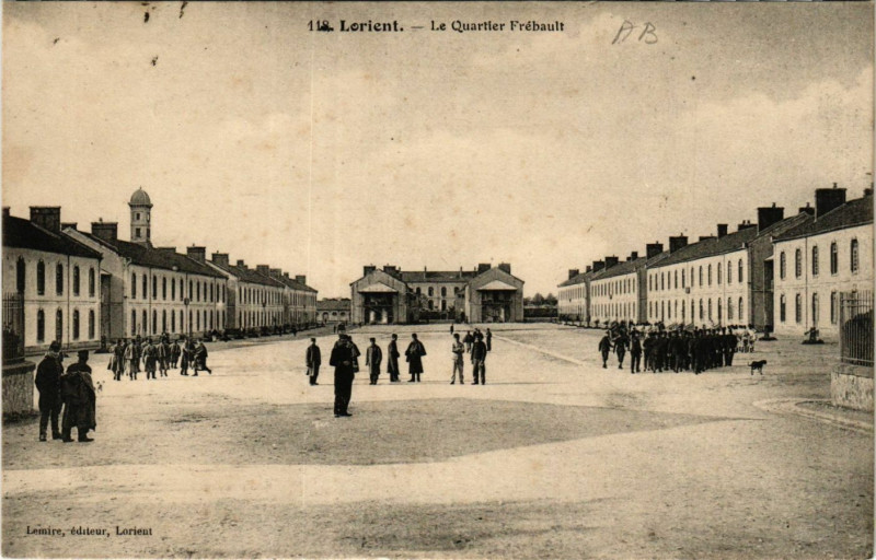 Carte postale ancienne Lorient - Le Quartier Frebault à Lorient