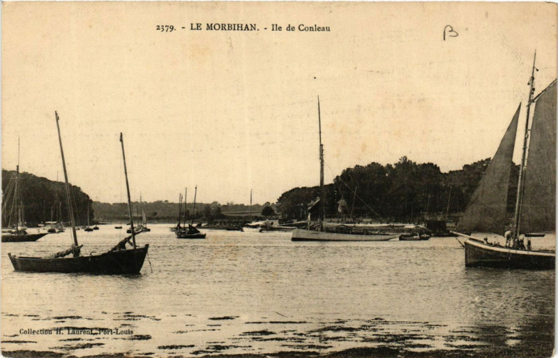 Carte postale ancienne Le Morbihan - Ile de Conleau