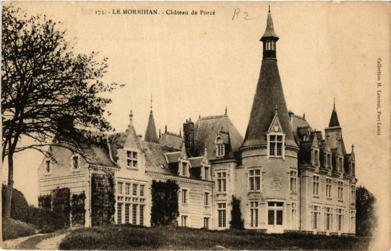 Carte postale ancienne Le Morbihan - Chateau de Porce