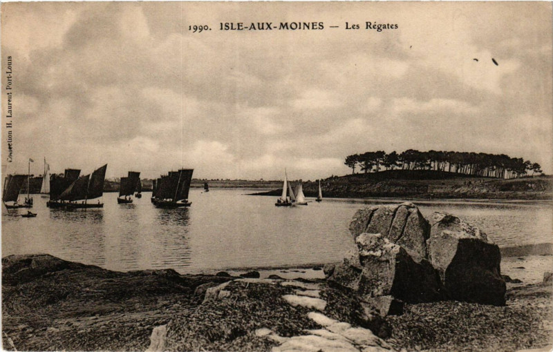 Carte postale ancienne Isle - aux - Moines - Les Regates
