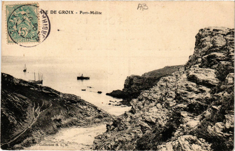 Carte postale ancienne Ile de Groix - Port-Melite à Groix