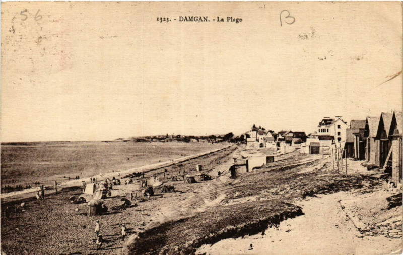 Carte postale ancienne Damgan - La Plage à Damgan