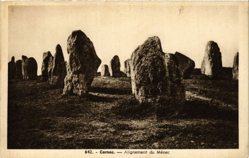 Carte postale ancienne Carnac - Alignement du Menec à Carnac