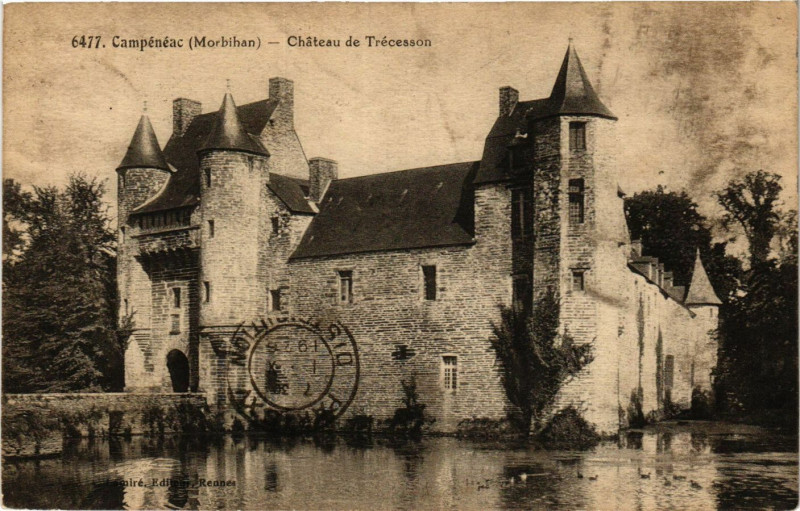 Carte postale ancienne Château de Trécesson à Campénéac