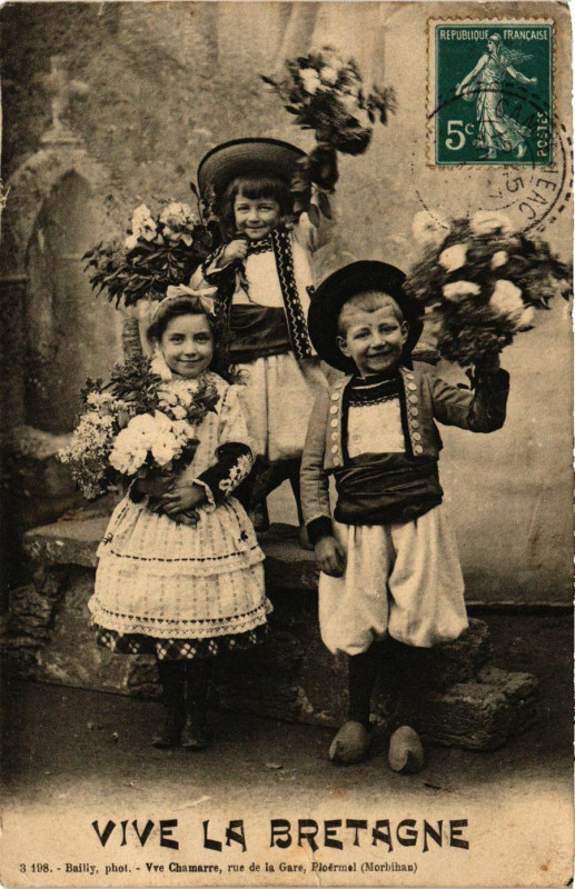 Carte postale ancienne Vive la Bretagne
