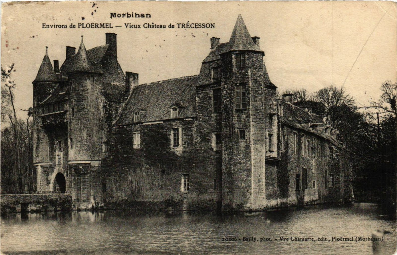 Carte postale ancienne Vieux Château de Trécesson à Campénéac
