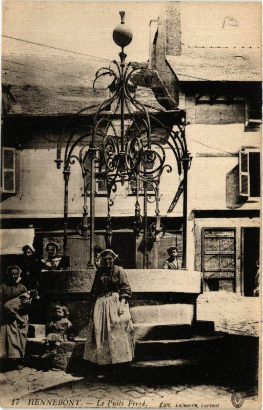 Carte postale ancienne Hennebont - Le Puits Ferre à Hennebont