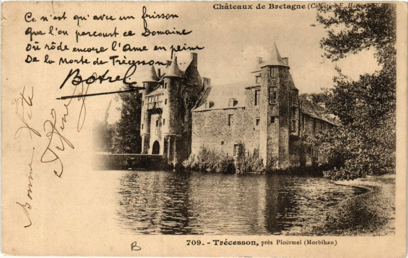 Carte postale ancienne Châteaux de Bretagne - Trécesson à Campénéac