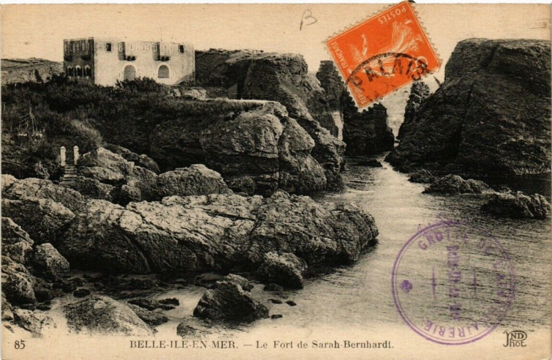 Carte postale ancienne Belle-Isle-en-Mer - Le Fort de Sarah-Bernhardt