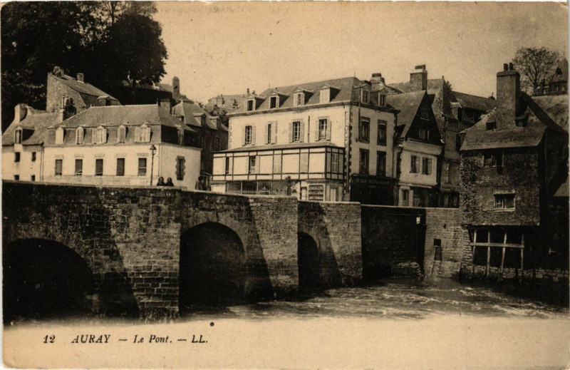 Carte postale ancienne Auray - La Pont à Auray