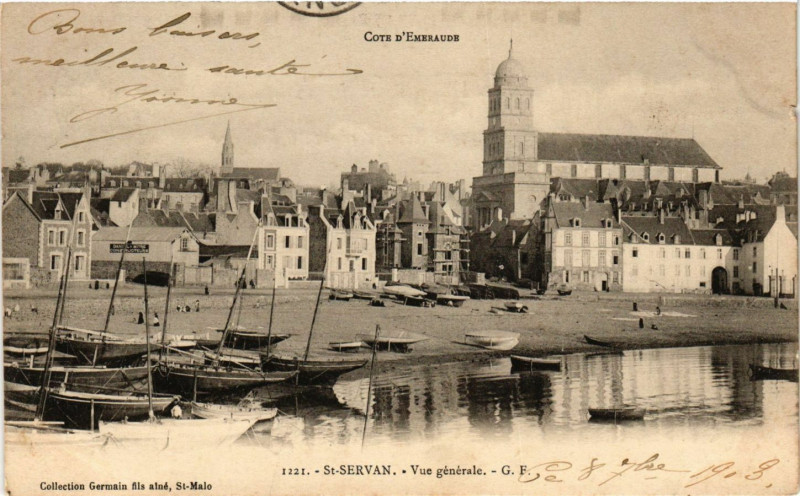 Carte postale ancienne Cote d'Emaraude - Saint-Servan - Vue générale