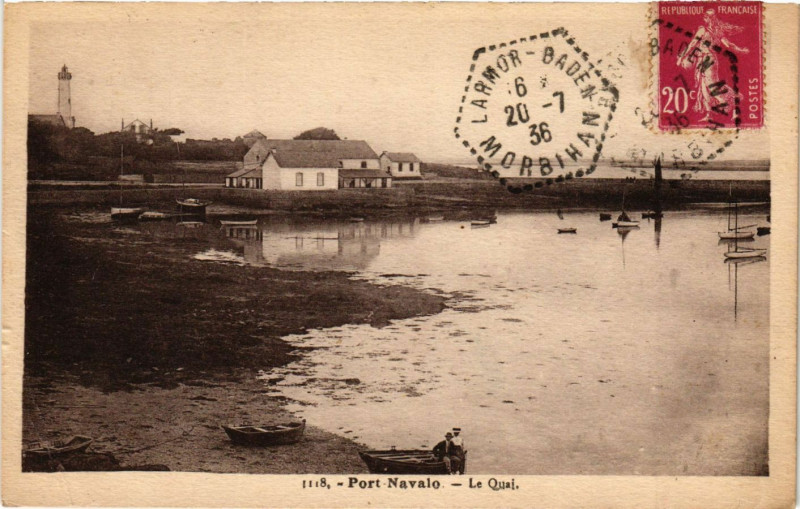 Carte postale ancienne Port-Navalo - Le Quai