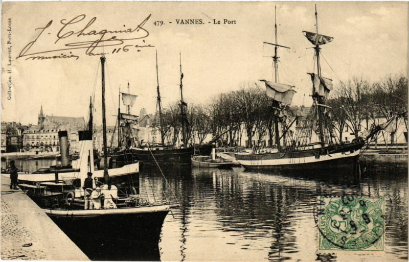 Carte postale ancienne Vannes - Le Port à Vannes