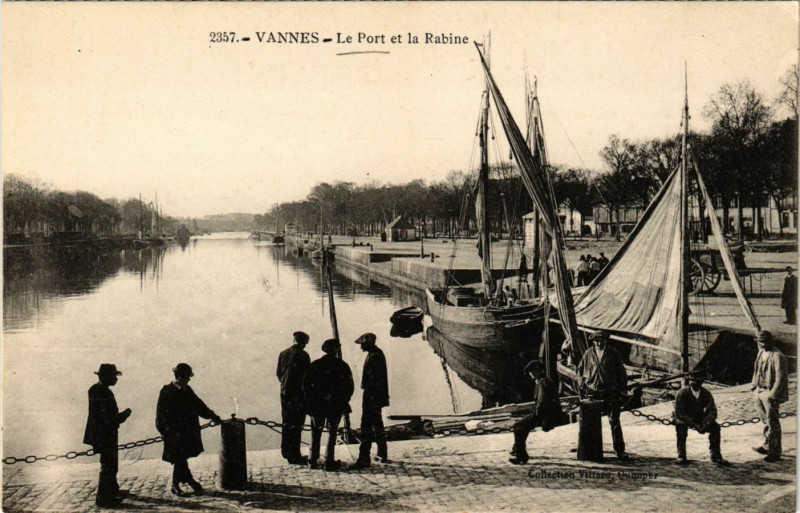 Carte postale ancienne Vannes - Le Port et la Rabine à Vannes