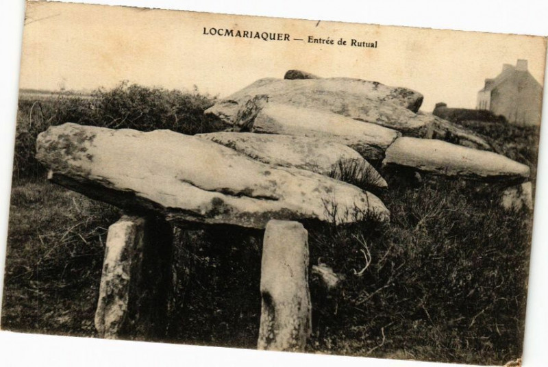 Carte postale ancienne Locmariaquer - Entrée de Rutual à Locmariaquer