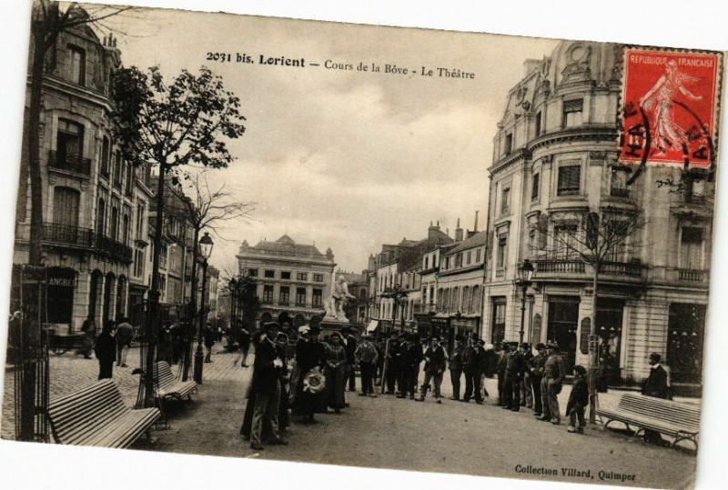 Carte postale ancienne Lorient - Coirs de la Beve - Le Theatre à Lorient