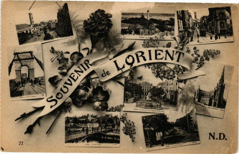 Carte postale ancienne Souvenir de Lorient à Lorient