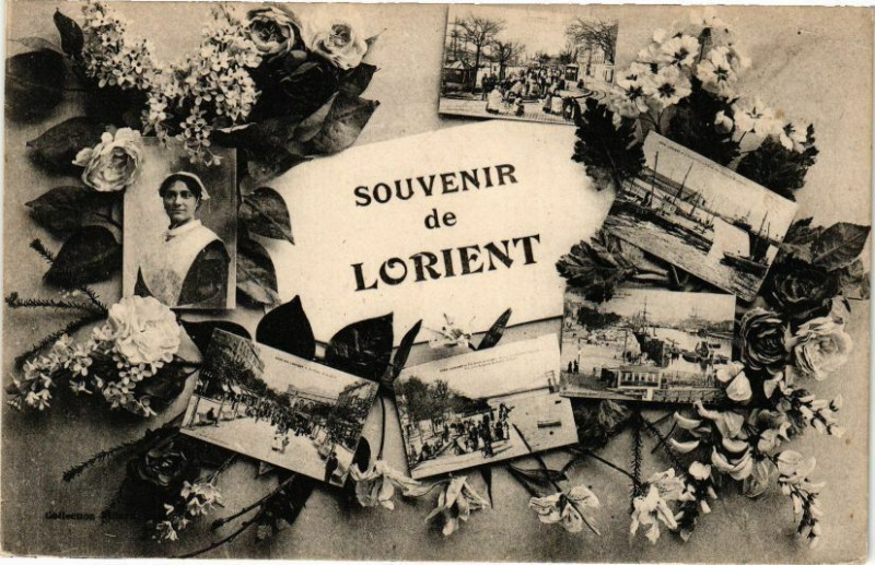 Carte postale ancienne Souvenir de Lorient à Lorient
