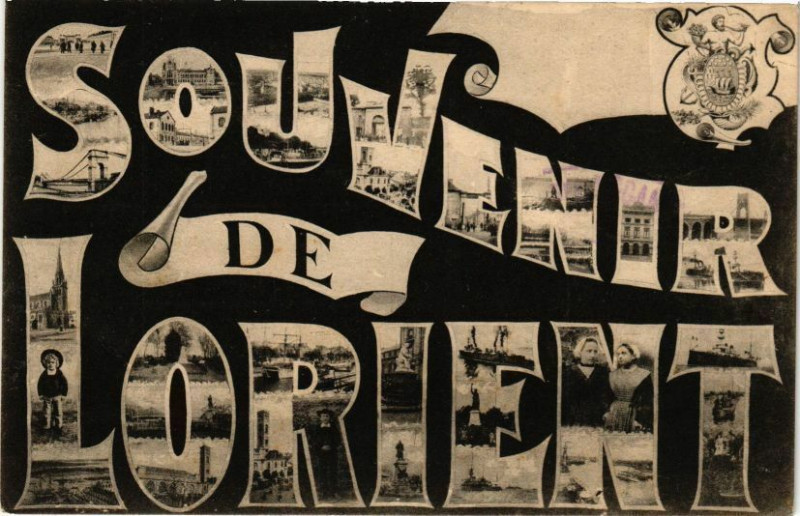 Carte postale ancienne Souvenir de Lorient à Lorient