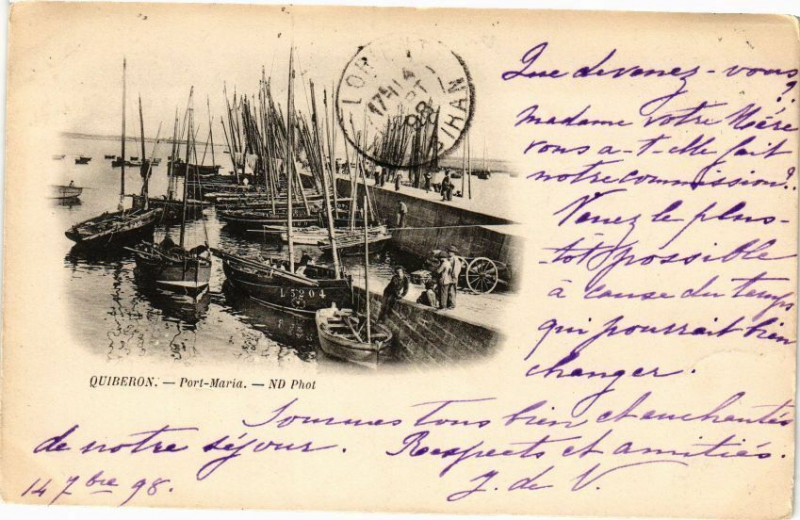 Carte postale ancienne Quiberon - Port-Maria à Quiberon
