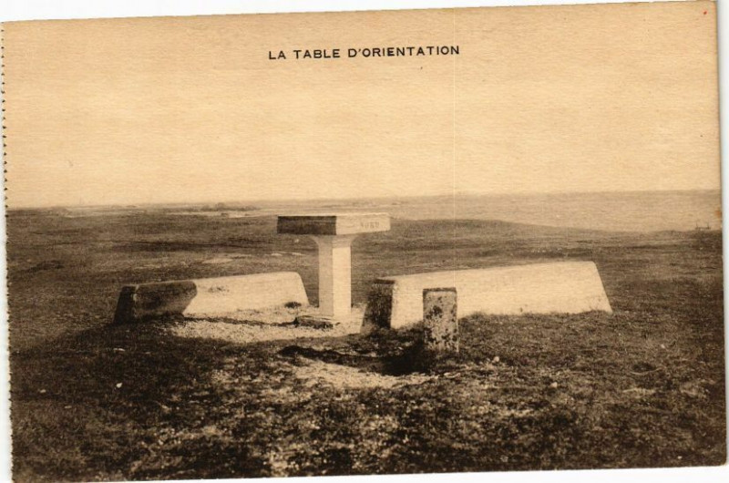 Carte postale ancienne La Table d'Orientation - Quiberon - Camp de Vacances de la C.P.O à Quiberon