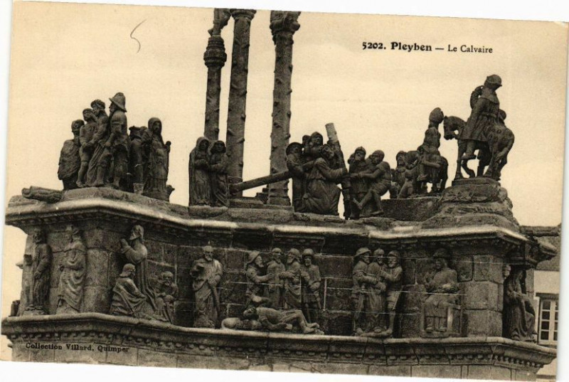 Carte postale ancienne Pleyben - Le Cavaire