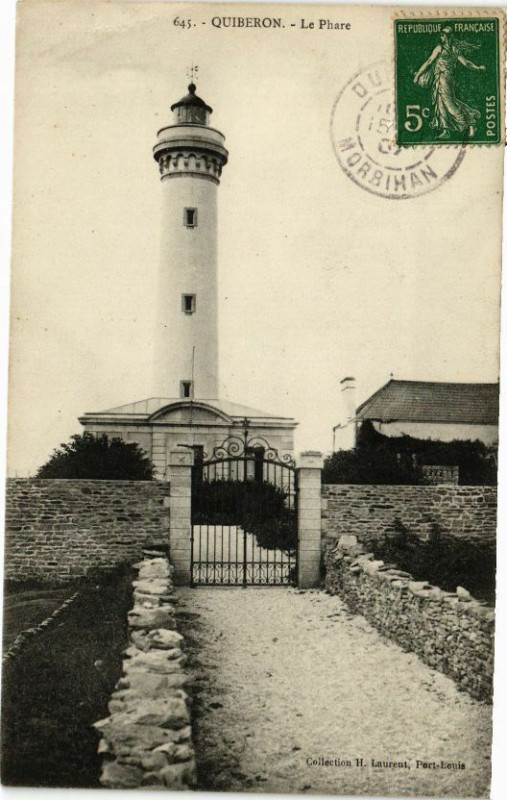 Carte postale ancienne Quiberon - Le Phare à Quiberon