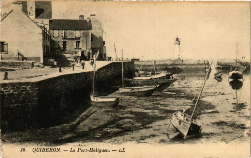 Carte postale ancienne Quiberon - Le Port-Haliguen à Quiberon