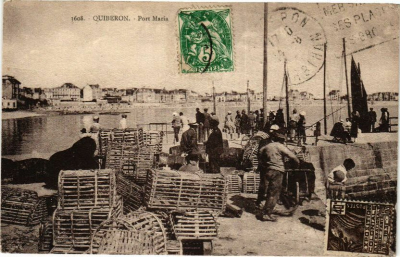 Carte postale ancienne Quiberon - Port Marie à Quiberon
