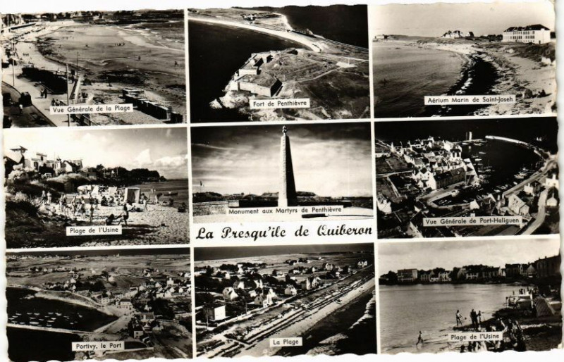 Carte postale ancienne La Presqu'ite de Quiberon à Quiberon