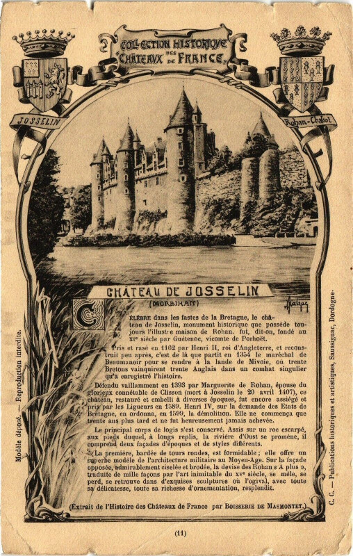 Carte postale ancienne Chateau de Josselin à Josselin