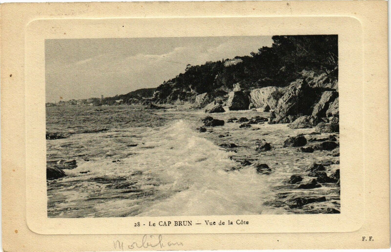 Carte postale ancienne La Cap de Brun - Vue de la Cote