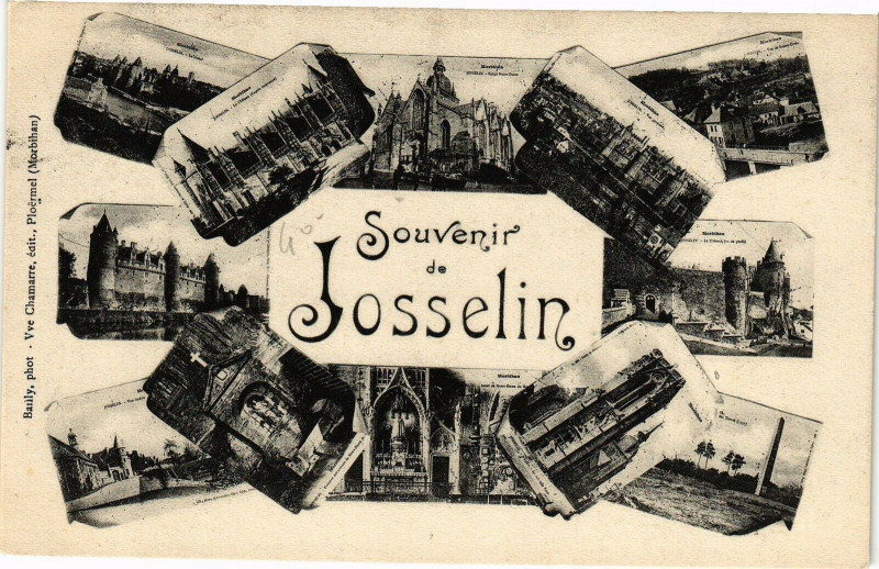 Carte postale ancienne Souvenir de Josselin à Josselin