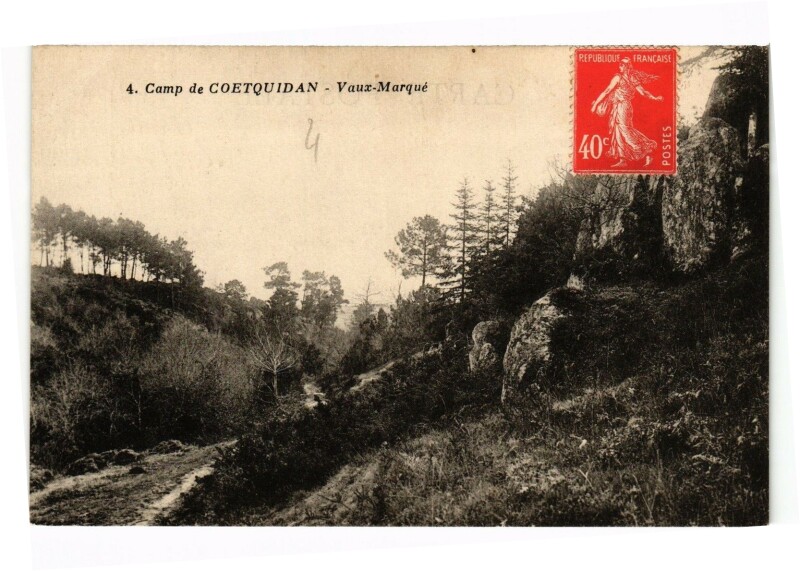 Carte postale ancienne Camp du Coetquidan - Vaux-Marque