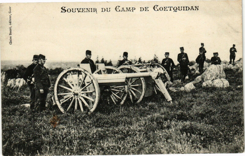 Carte postale ancienne Souvenir du Camp de Coetquidan