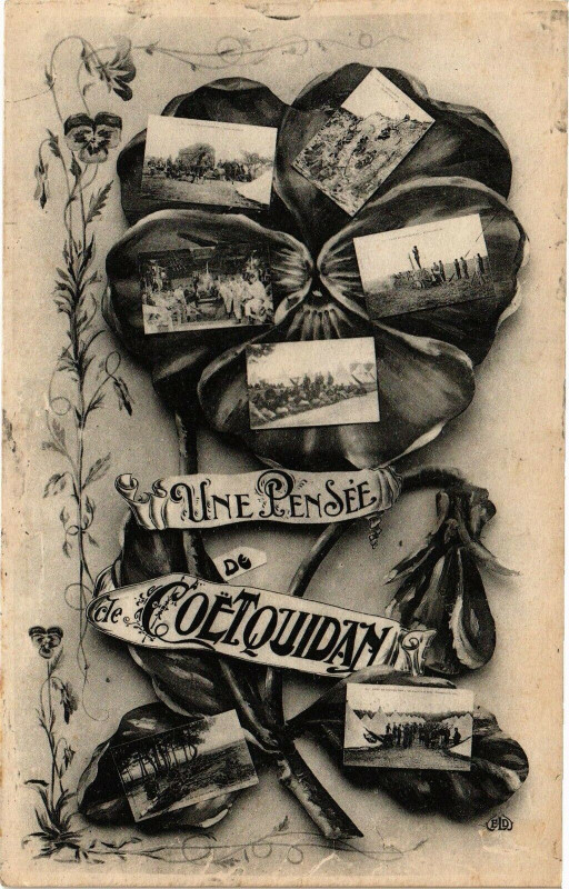 Carte postale ancienne Une Pensée de Coetquidan