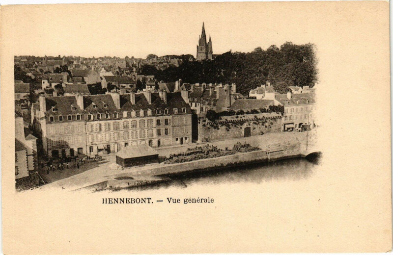 Carte postale ancienne Hennebont - Vue générale à Hennebont