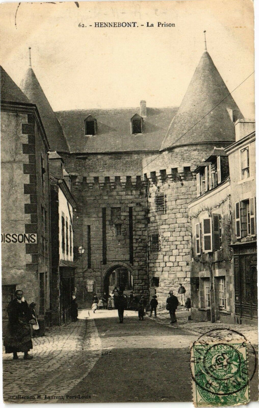 Carte postale ancienne Hennebont - La Prison à Hennebont