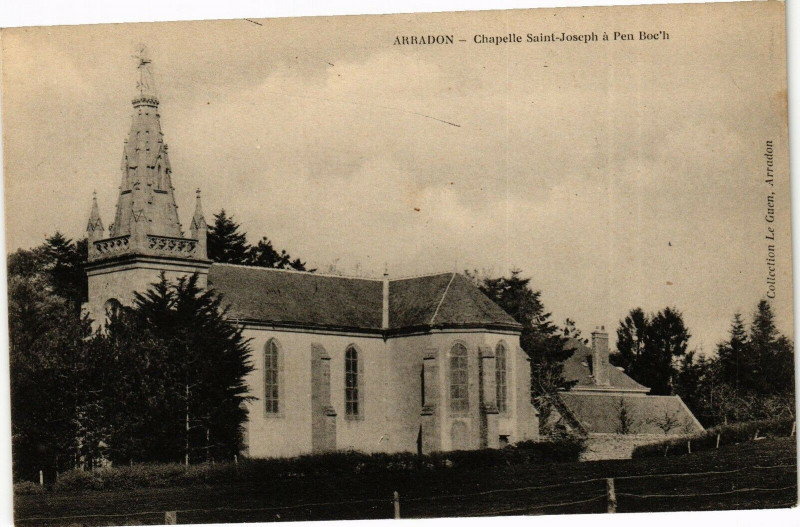 Carte postale ancienne Arradon - Chapelle St-Joseph a Pen Boc'h à Arradon