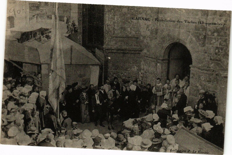 Carte postale ancienne Garnac - Benedliction des Vaches (13 Septembre)