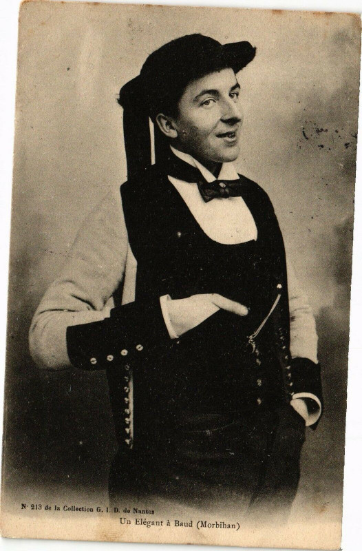 Carte postale ancienne Un Elegant a Baud à Baud
