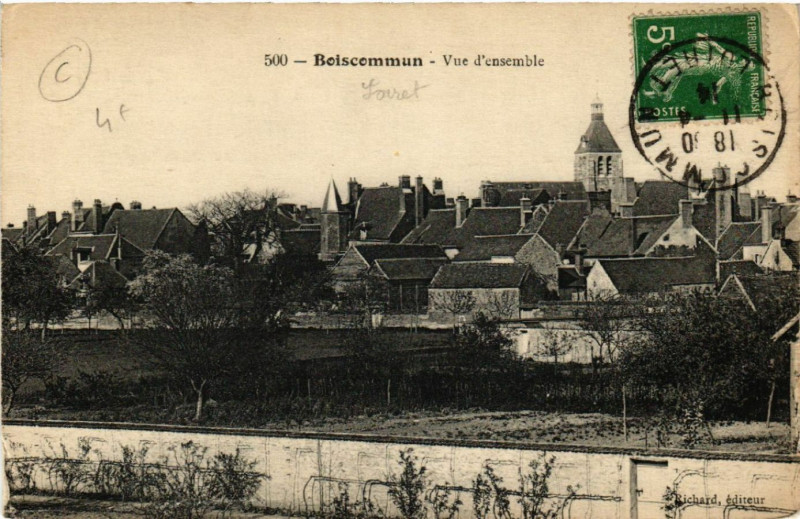 Carte postale ancienne Boiscommun - Vue d'ensemble à Boiscommun