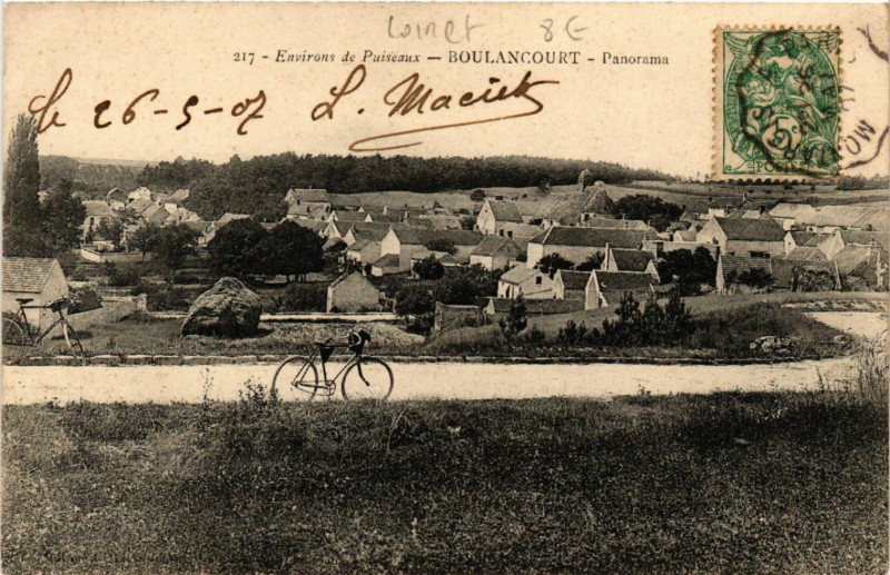 Carte postale ancienne Boulancourt - Panorama - Env. de Puisseaux à Bou