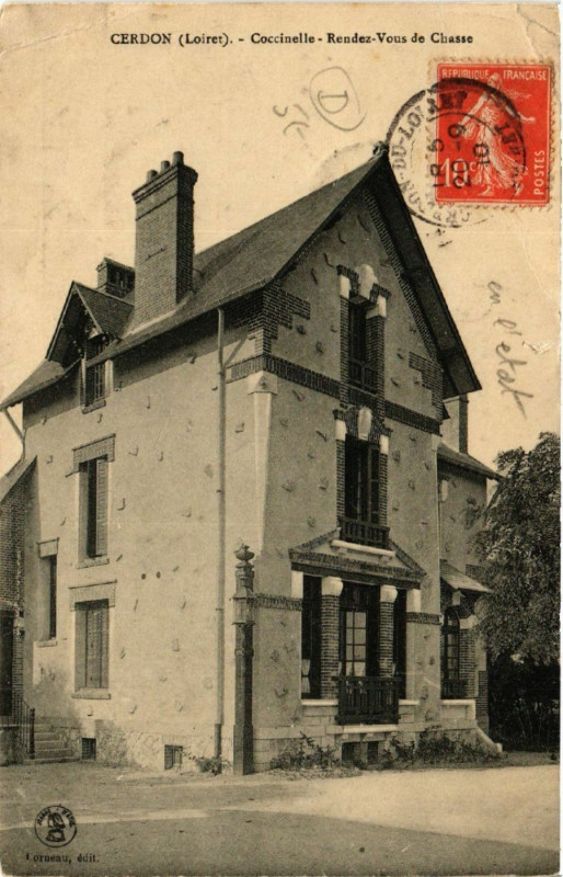 Carte postale ancienne Cerdon - Coccinelle - Rendez-Vous de Chasse à Cerdon
