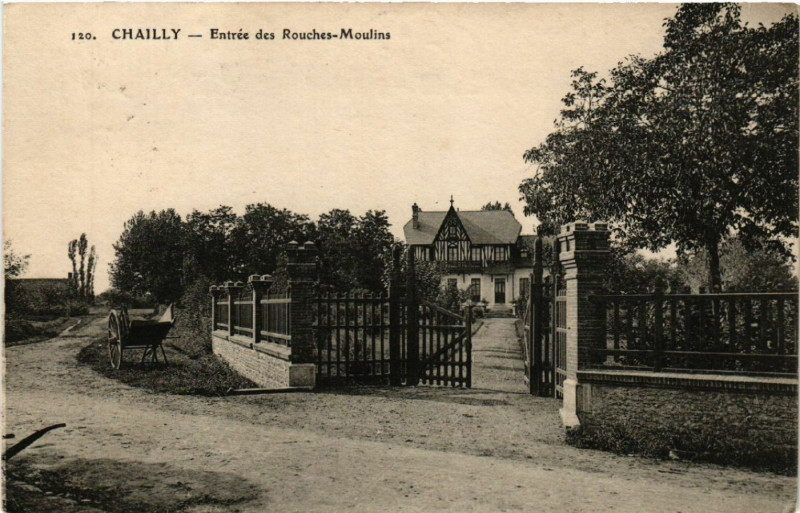 Carte postale ancienne Chailly - Entrée des Rouches-Moulins