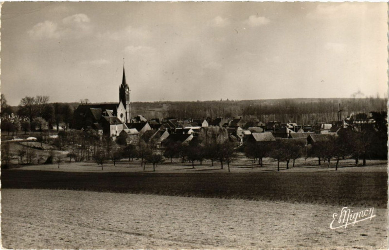 Carte postale ancienne Douchy - Vue générale