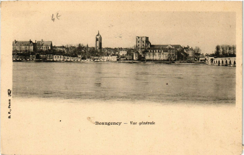Carte postale ancienne Beaugency - Vue générale à Beaugency